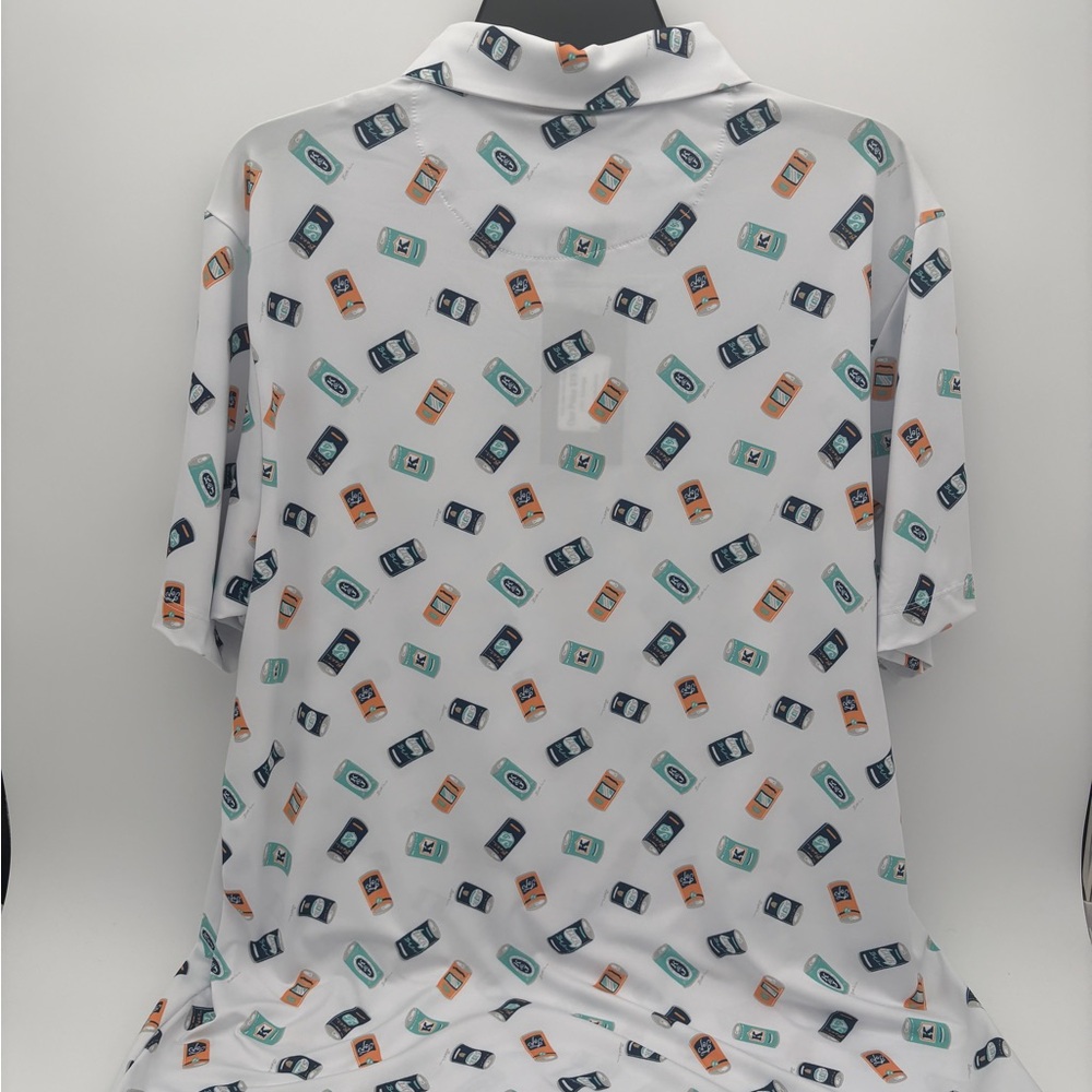 NWT Mens Bad Birdie Size XL Crushable Pattern Core Performance Polo Shirt Top - Picture 4 of 6